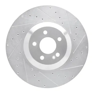 R1 Concepts EDZ-63166R Brake Rotor Drilled and Slotted Silver